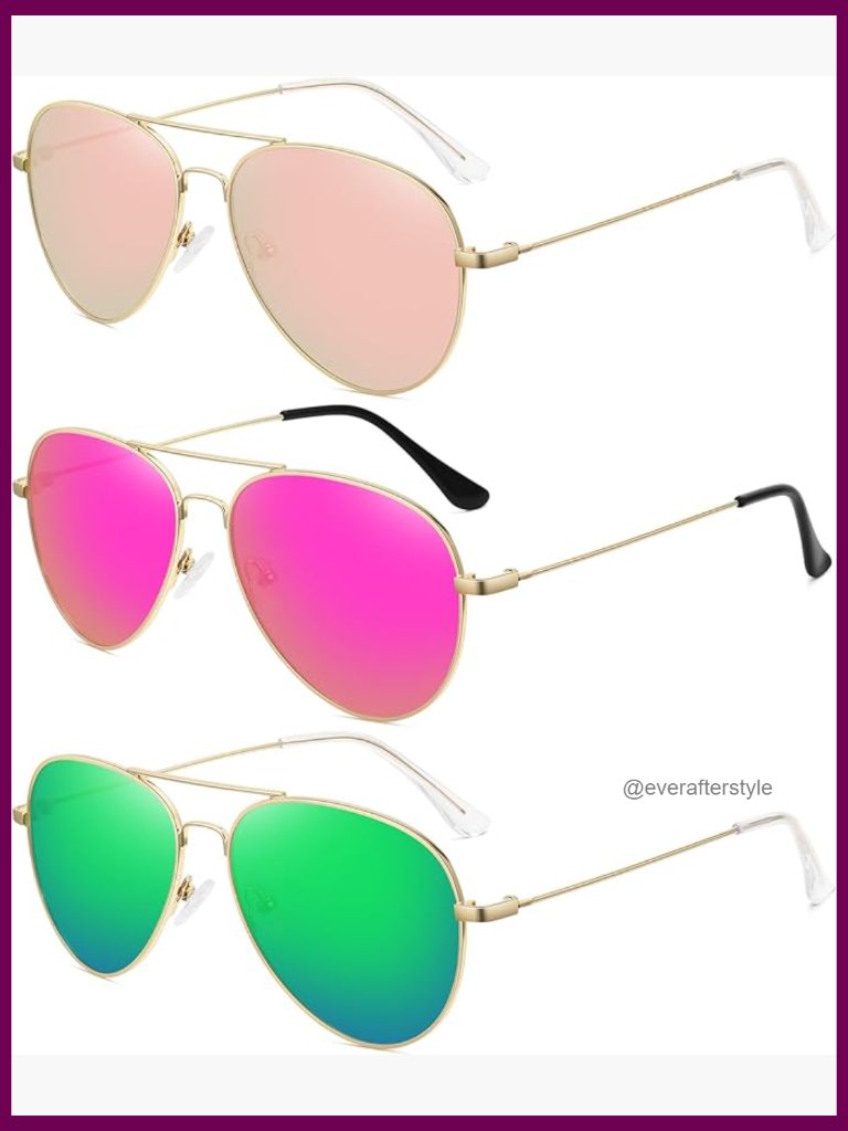 Polarized Aviator Sunglasses With Mirrored Lenses